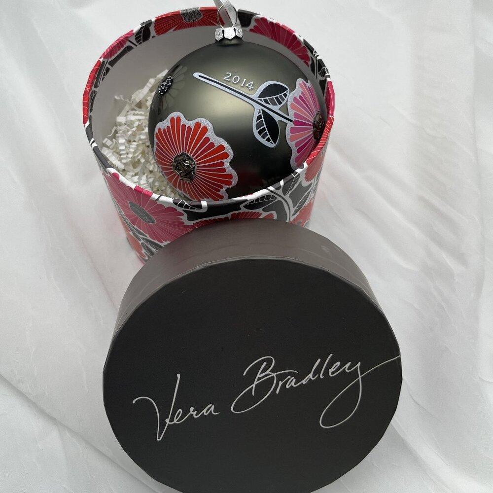 Vera Bradley Vintage Retired "Cheery Blossom" Ornament 2014 NIB